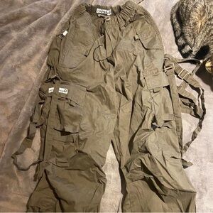 Olive Green Cargo Joggers